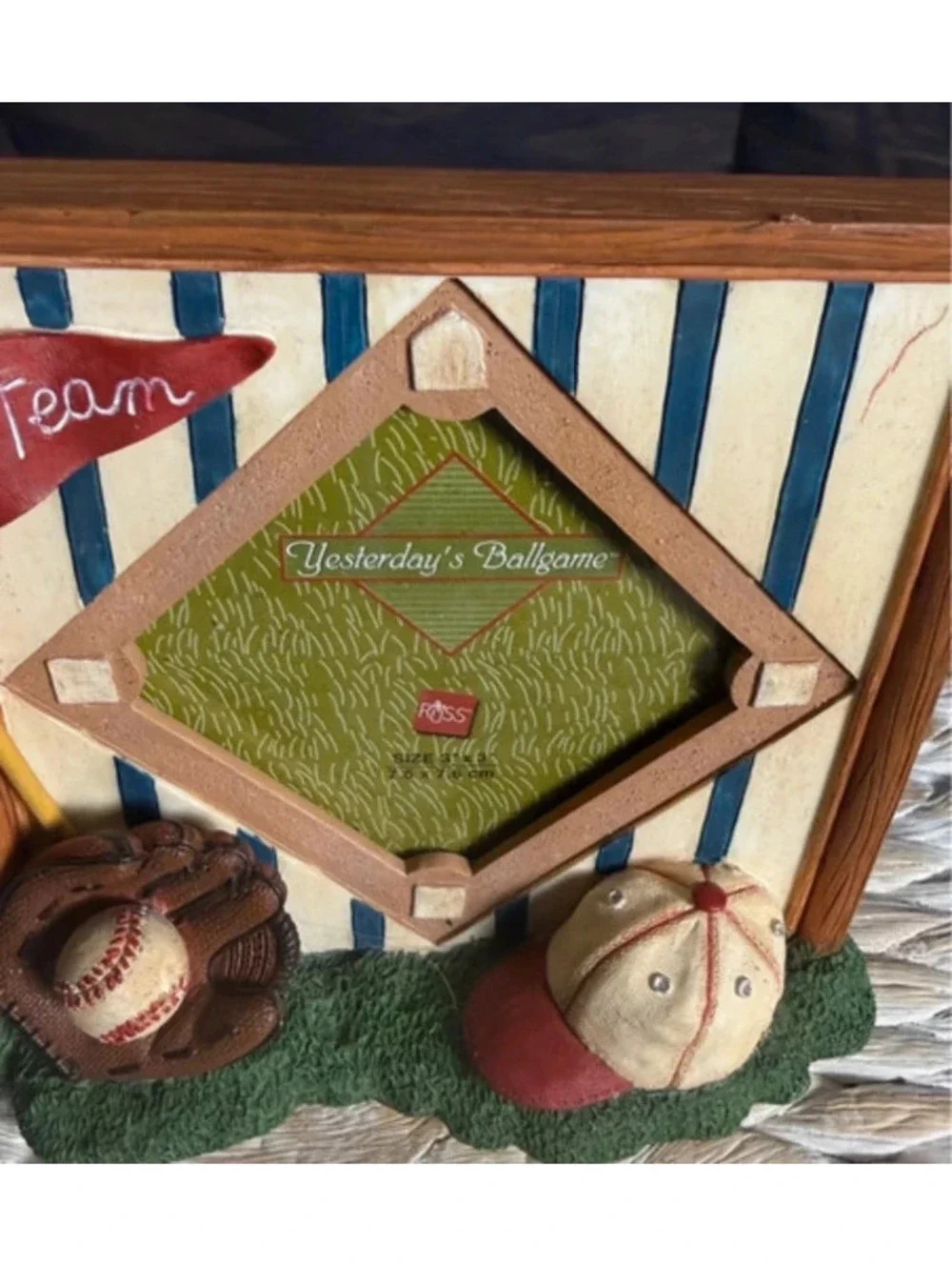 Russ Yesterday Ballgame 3D Picture Frame Baseball Sports 3×3